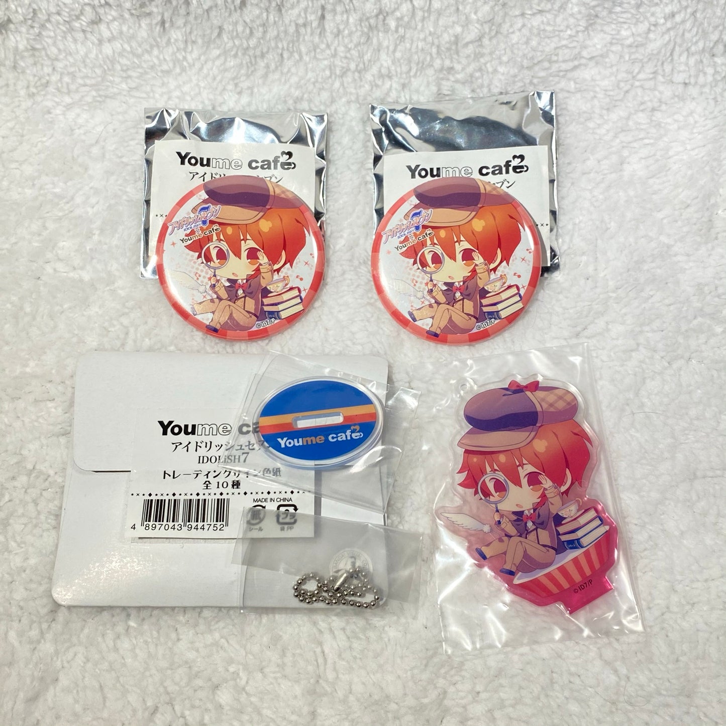 YOUME CAFE "IDOLiSH7" Riku Nanase Badge Stand Mascot