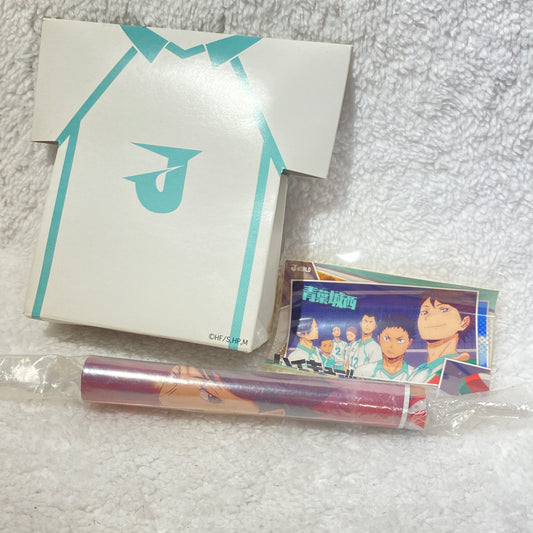 (現貨)排球少年 日本J-WORLD限定 T-恤盒 貼紙/海報 青葉